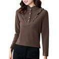 thumbnail image 2 of Wowcloth Woman's Thermal Base Layer Shirt, Solid Color Long Sleeve Mock Neck with Double-Layer Fleece, Insulating and Warm for Winter and Daily Wear, 2 of 5