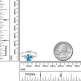 thumbnail image 3 of Gem Stone King 925 Sterling Silver Swiss Blue Topaz and White Topaz 3-Stone Rings for Women (1.58 Cttw, Gemstone November Birthstone, Oval 8X6MM, Available in Size 5, 6, 7, 8, 9), 3 of 4