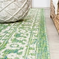 thumbnail image 5 of JONATHAN Y SANTA MONICA 5' Round Area Rug, Malta Bohemian Medallion Textured Weave - Cream/Green, SMB104F-5R, 5 of 7