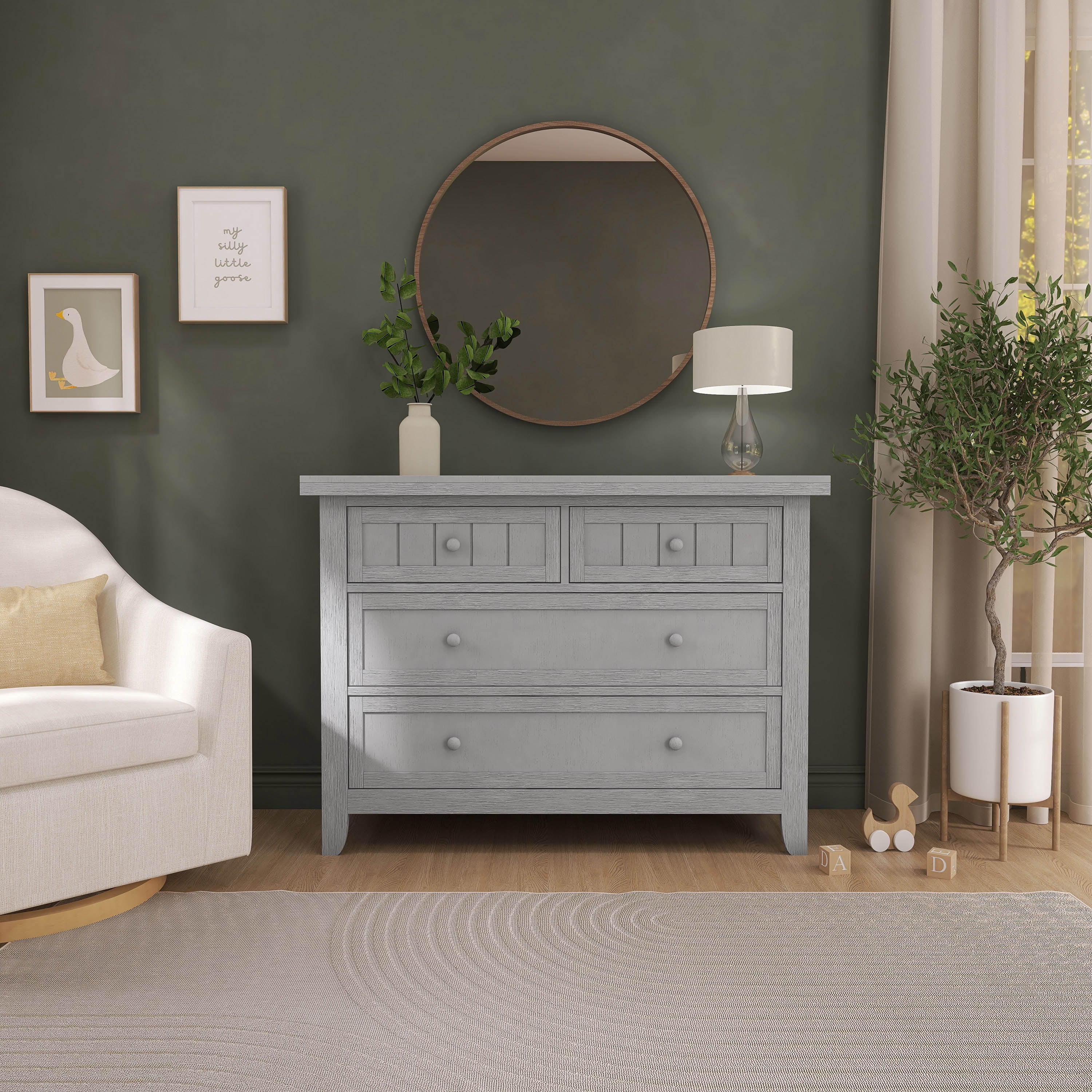Dream On Me Wade Dresser, Pebble Grey
