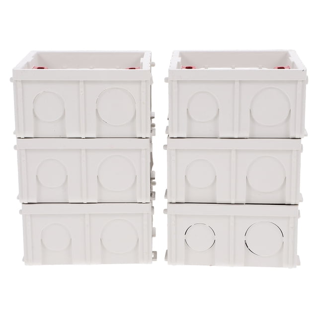 BESTYASH 6Pcs Single Gang Box Electrical Outlet Box Sleek and Modern for Outdoor Space and General Users