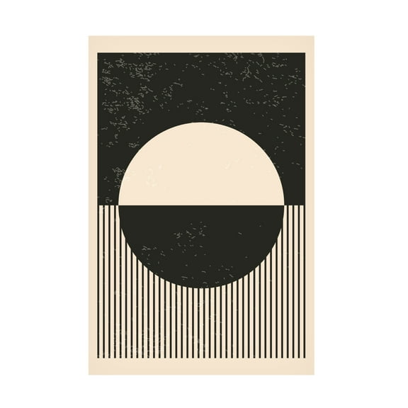 Trademark Fine Art jay stanley Black and White Planets Series 4 Canvas Wall Art