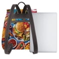 thumbnail image 3 of Fotbe Vibrant Picnic Food Spread Mochila Bolso con Estampado para Mujer, Mochila Antirrobo de Nylon Impermeable, Bolsa Ligera de Hombro, 3 of 4