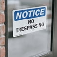 thumbnail image 4 of No Trespassing OSHA Notice Vinyl Decal Label 7 Inch x 5 Inch - 5 Pack, 4 of 6