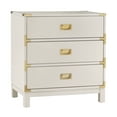 thumbnail image 2 of Weston Home Delacour 3-Drawer Gold Accent Nightstand, 2 of 7