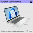thumbnail image 3 of HP 17 inch Business Laptop Computer, 17.3" FHD Anti-Glare, Intel Core i3-N305, 12GB RAM, 512GB SSD, Fingerprint Reader, Intel UHD Graphics, Wi-Fi 6, Bluetooth, Windows 11 Home, Cefesfy Laptop Stand, 3 of 8