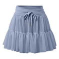 thumbnail image 6 of Ruffled Tennis Skorts for Women High Waisted Pleated Mesh Layered Tulle Flowy A Line Mini Skirts with Pockets, 6 of 7