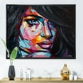 thumbnail image 2 of Designart 'Abstract Colorful Fantasy Portrait Of A Young Woman II' Modern Framed Canvas Wall Art Print, 2 of 5