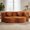 Caramel Brown, variant on AUU Heart-Shaped 78.7" Convertible Sofa Bed – No Assembly Sponge Couch in a Box with Pillows, Multi-Functional Sleeper for Living Room, Apartment, or Guest Room