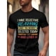 thumbnail image 3 of Camiseta de manga corta con cuello redondo para hombre, con texto "Lo siento, no fuiste seleccionado hoy", color negro-S, 3 of 8