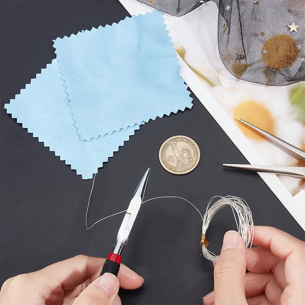 28 Gauge 925 Sterling Silver Wire 0.3 mm 9 FT Dead Soft Round Jewelry Wire with Polishing Cloth for DIY Jewelry Making Silver