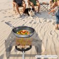 thumbnail image 4 of Natural Gas Jet Burner, 23 Tips G1/2 Round Shape Nozzle Jet Natural Gas Cast Iron Body with Brass Tips for Chinese Wok Range Grilling Stir Fry 126,500 BTU/HR, 4 of 17