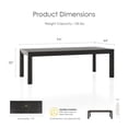 thumbnail image 3 of Furniture of America Direx 118" Solid Wood Rectangle Indoor Dining Table, Weathered Black, 3 of 13