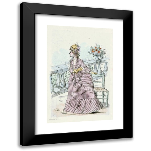 Henri Boutet 11x14 Black Modern Framed Museum Art Print Titled - 1971 Nineteenth Century Female Modes (1908)
