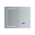 thumbnail image 3 of Lexora Bracciano 36 in. W x 28 in. H Surface-Mount LED Mirror Medicine Cabinet with Defogger, 3 of 10