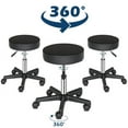 thumbnail image 5 of Round Rolling Stool Swivel with Wheels Adjustable Height Heavy Duty Wide Seat Drafting Stool Chair for Office Salon Massage Spa Medical Tattoo Beauty, 5 of 7