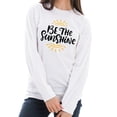 thumbnail image 3 of Be The Sunshine Graphic Long Sleeve Crewneck Tee - White 2XL, 3 of 4