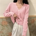 thumbnail image 6 of Mlzmgr Cardigan Sweaters for Women Long Sleeve Button down Open Front Loose Fitted Daily Loungewear Tops, 6 of 6