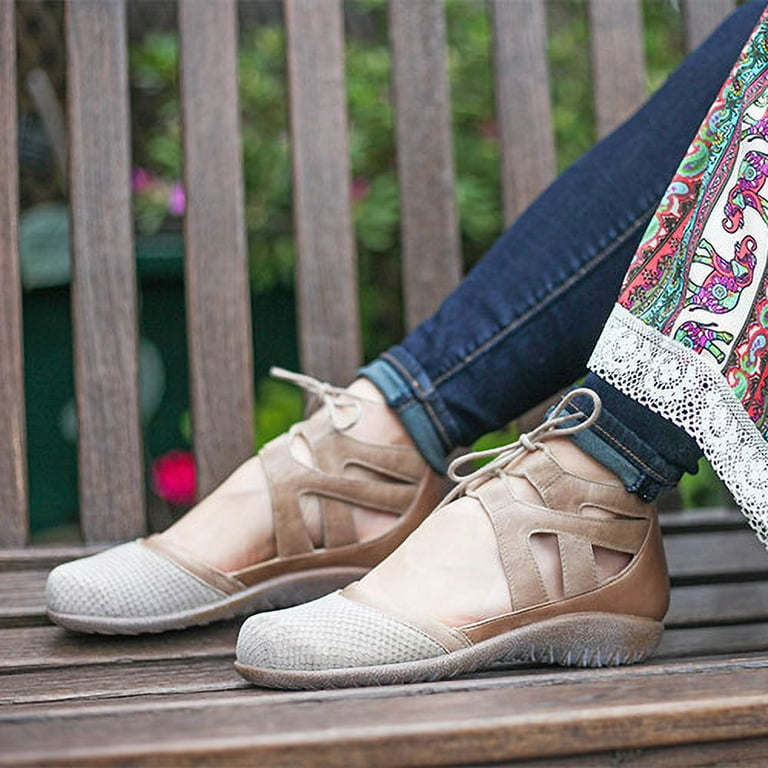 Naot Womens Kata Beige Lizard/Khaki/Tan - Walmart.com