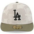thumbnail image 2 of Men's New Era Light Beige/Olive Los Angeles Dodgers 2025 Armed Forces Day 59FIFTY Fitted Hat, 2 of 5