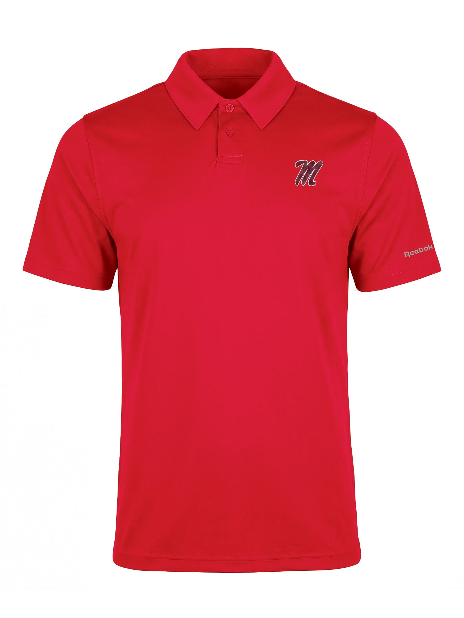 Ole Miss Rebels Reebok Mens Short Sleeve Polo Shirt