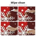 thumbnail image 4 of PIKWEEK  Small Round Tablecloth, Christmas Elastic Edge Design Dacron Tablecloth, Abstract Christmas Tree with Stars, Fits Round Table Diameter, for Dining Room, Party, Banquet, Multicolor White, 4 of 7