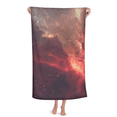 thumbnail image 1 of Shining Red Nebula Universe Illustration Pattern Hand Towel Bath Facecloth Soft Cotton Washcloth, 1 of 4