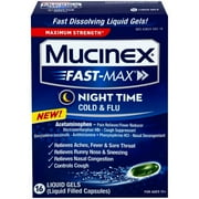 Mucinex Fast-Max Night Time Cold & Flu Liquid Gels 16 ea