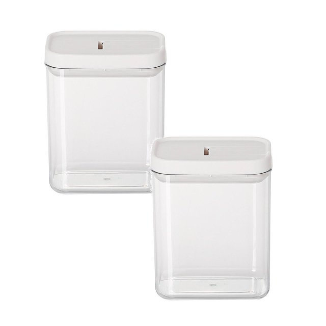 Oleegame 2 Pcs Boîte de Rangement pour Cuisine Scellée Conservation des Aliments Récipient de Conservation en Plastique Réservoir de Stockage de Grains Scellé