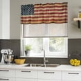 thumbnail image 4 of Retro Red Blue USA Flag Curtain Valances for Windows, Kitchen Valance Window Treatments Panel 2 Pack, American Flag Vintage Rod Pocket Short Curtains for Bathroom Bedroom 42 x 18 Inch, 4 of 8