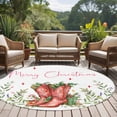 thumbnail image 4 of Round Rugs 5Ft, Christmas Round Area Rug Washable Indoor Throw Carpet, Cowboy Xmas Botanical Watercolor Soft Non Slip Circle Rug for Cabinet Bathroom Home Decor Aesthetic, 4 of 8