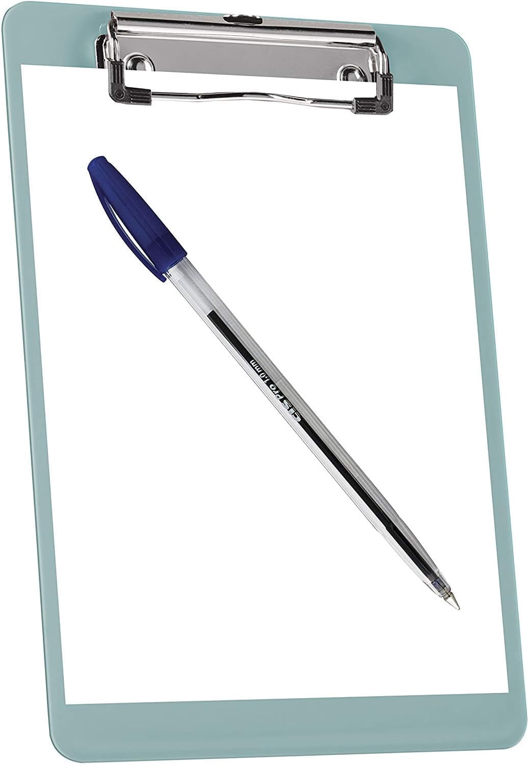 Acrimet Clipboard Memo Size A5 (9 1/4” x 6 5/16”) Low Profile Clip (Plastic) (Solid Green Color) (6 Pack)