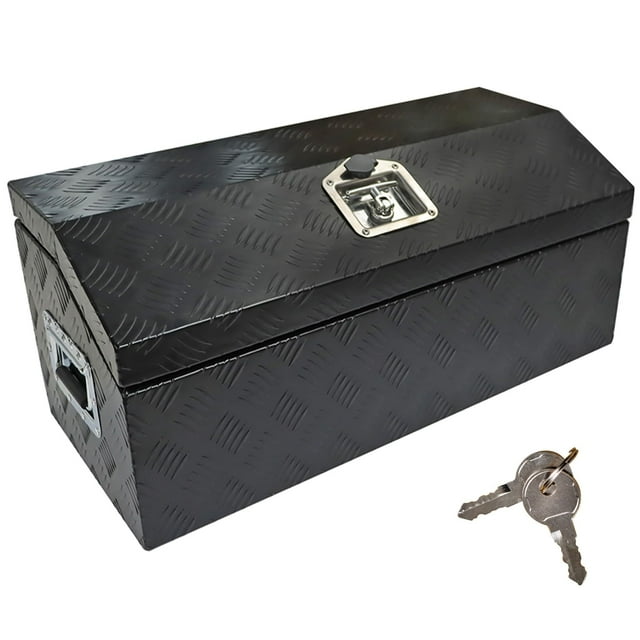 GXYWADY 30 Inch Aluminum Tool Box Pentagon with Lock and Key Replacement for ATV Storage Truck Pickup RV