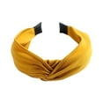 thumbnail image 3 of Baberdicy Velvet Bow Headband, Wide Fabric Hairband for Women,Yellow Fits All – Gift Ready, 3 of 3