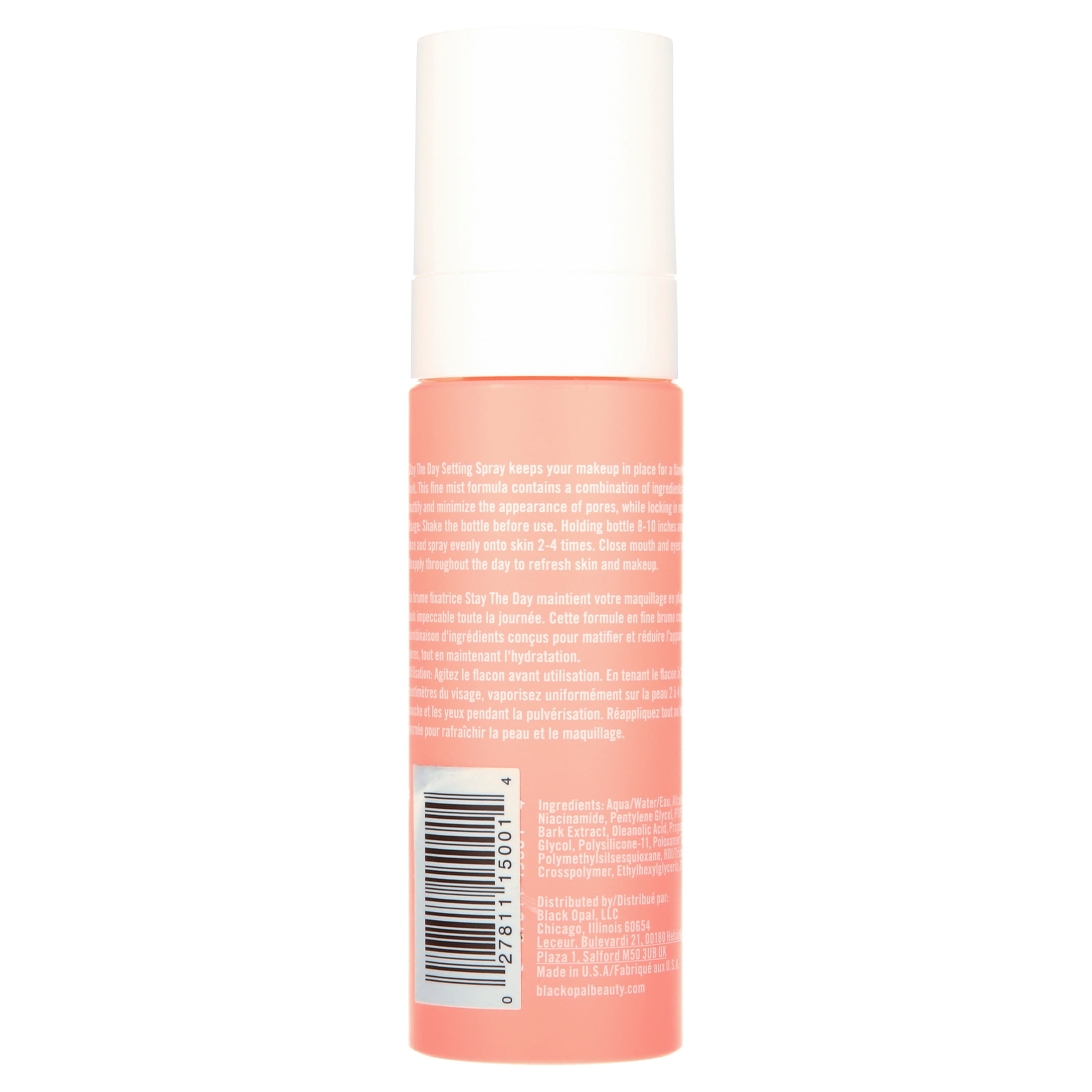 BLK/OPL Black Opal Stay the Day Setting Spray, 2.4 oz, Mist, Pore