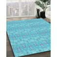 thumbnail image 3 of Ahgly Company Machine Washable Indoor Square Transitional Blue Area Rugs, 5' Square, 3 of 7