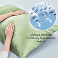 thumbnail image 3 of Bedelite Juego De 2 Fundas De Almohada Estándar De Rayón Derivado De Bambú, Fundas De Almohada Refrescantes Para Personas Que Duermen Calientes Y Sudores Nocturnos, Fundas De Almohada Transpirables, S, 3 of 5