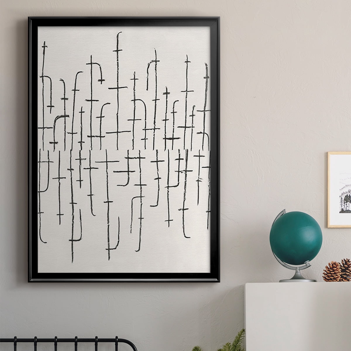Vertical Arrangement II Premium Framed Print, in Gold, Black, or Silver - Ready to Hang