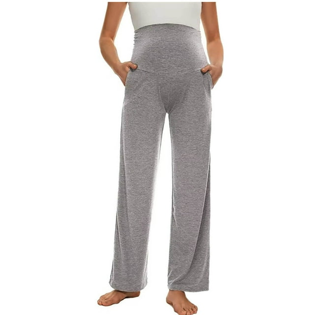 DPTALR Spring And Summer Pregnant WomanThin Solid Mother Casual Comfortable Elastic Full Length Pants