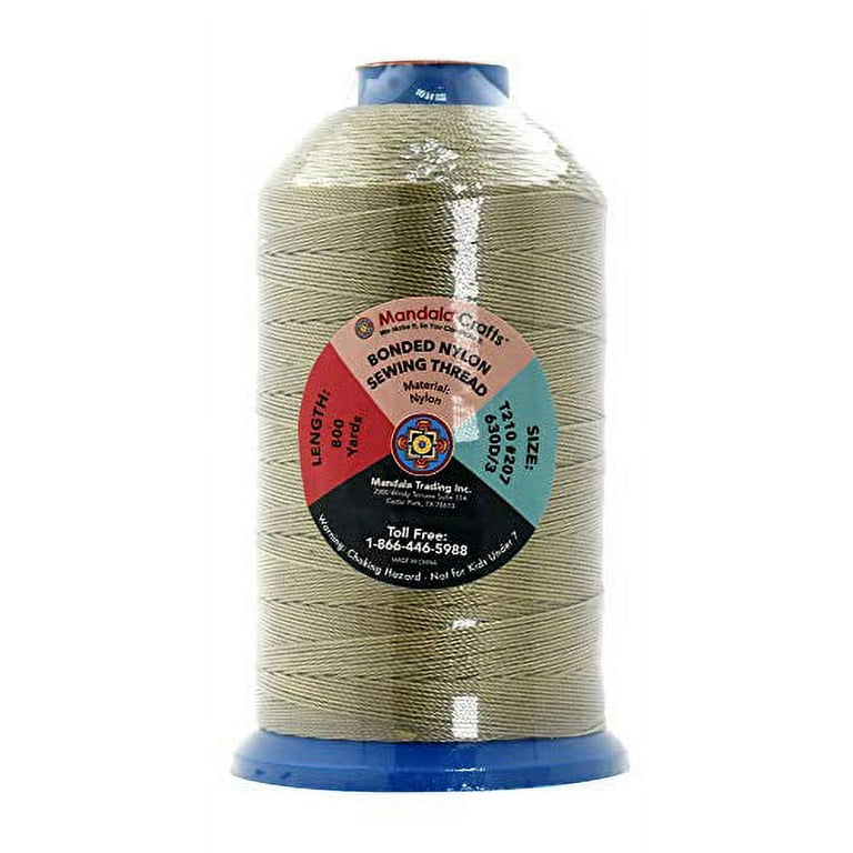 Mandala Crafts Bonded Nylon Thread for Sewing Leather, Upholstery