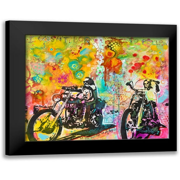 Dean Russo Collection 14x12 Black Modern Framed Museum Art Print Titled - Easy Rider