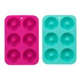 thumbnail image 1 of Molde de silicona para rosquillas - Juego de moldes para rosquillas de silicona antiadherente, ¡simplemente sáquelo! Resistente al calor, hace panecillos perfectos para tartas de donas. Ormromra CPB-DE-SSW155-1, 1 of 5