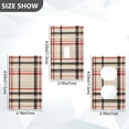 thumbnail image 7 of Yayeee Toggle Light Switch Wall Plate 1-Gang 4.5"x2.7" Home Decorative Outlet Cover, Black Tartan, 7 of 7