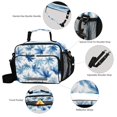 thumbnail image 4 of Insulated Lunch Bag 6L Leak-Proof Lunch Box with Shoulder Strap Multiple Pockets Lunch Tote Abstract Blue Maple Leaves, 4 of 9