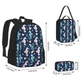 thumbnail image 2 of Pofeuu Seahorses And Plants Print Backpack Travel Backpacks With Lunch Bag Pencil Bag Set 3 pcs Set Cartoon Backpack, 2 of 7