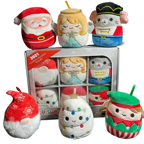 Squishmallows Official Holiday Plush Ornament Gift Set Includes 6