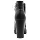 thumbnail image 4 of Botas Chelsea de Tacón Alto grueso cremallera Plataforma para Mujer Negro 38 Allegra K, 4 of 7