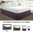 thumbnail image 4 of HNB Store Ruffled Bed Skirt Easy Fit 12" inch Drop | Microfiber Made | Decorative Short Queen Size Bedskirt | Plum, 4 of 7