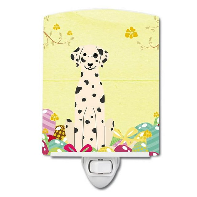 Carolines Treasures BB6097CNL Easter Eggs Dalmatian Ceramic Night Light