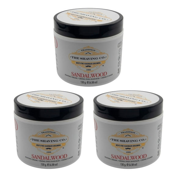 The Shaving Co Kit X 3 Crema Para Afeitar Sándalo Cream amarillo 1